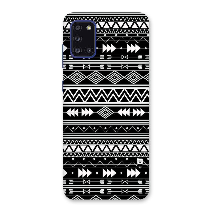 Black Aztec Creativity Back Case for Galaxy A31