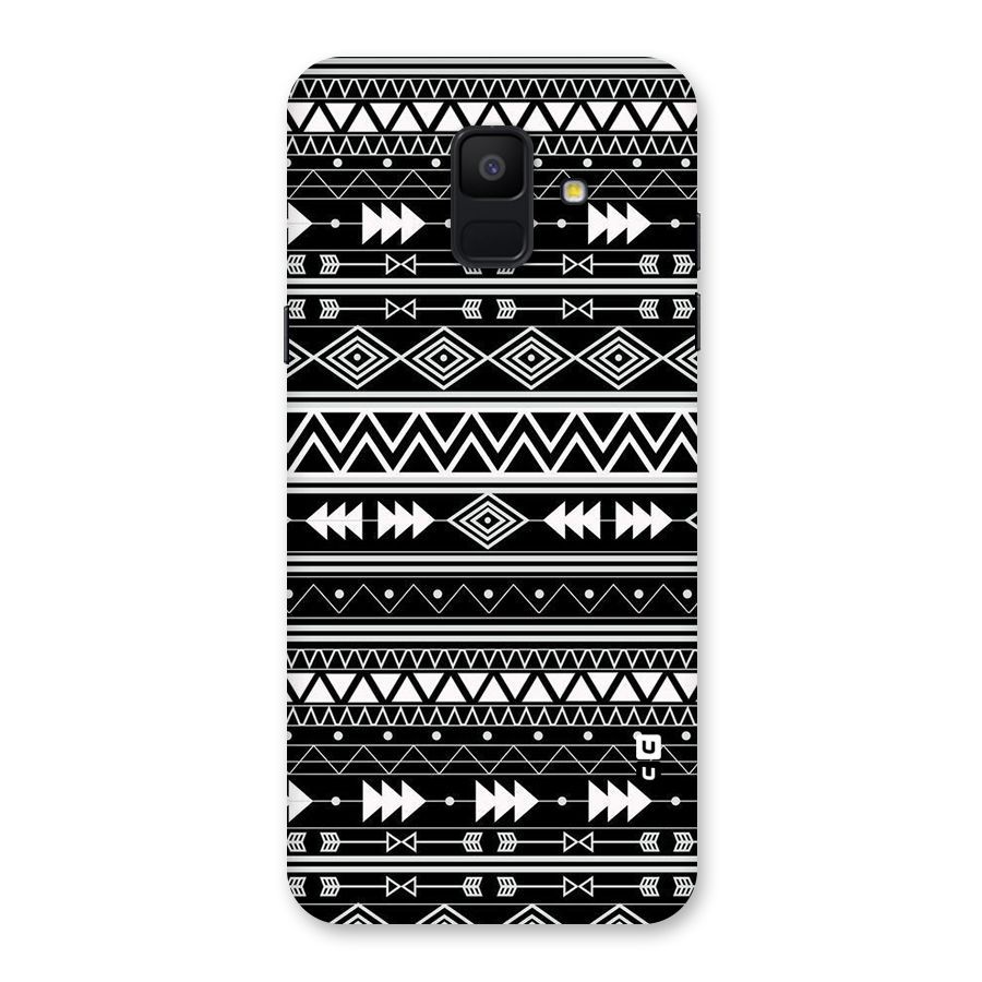 Black Aztec Creativity Back Case for Galaxy A6 (2018)