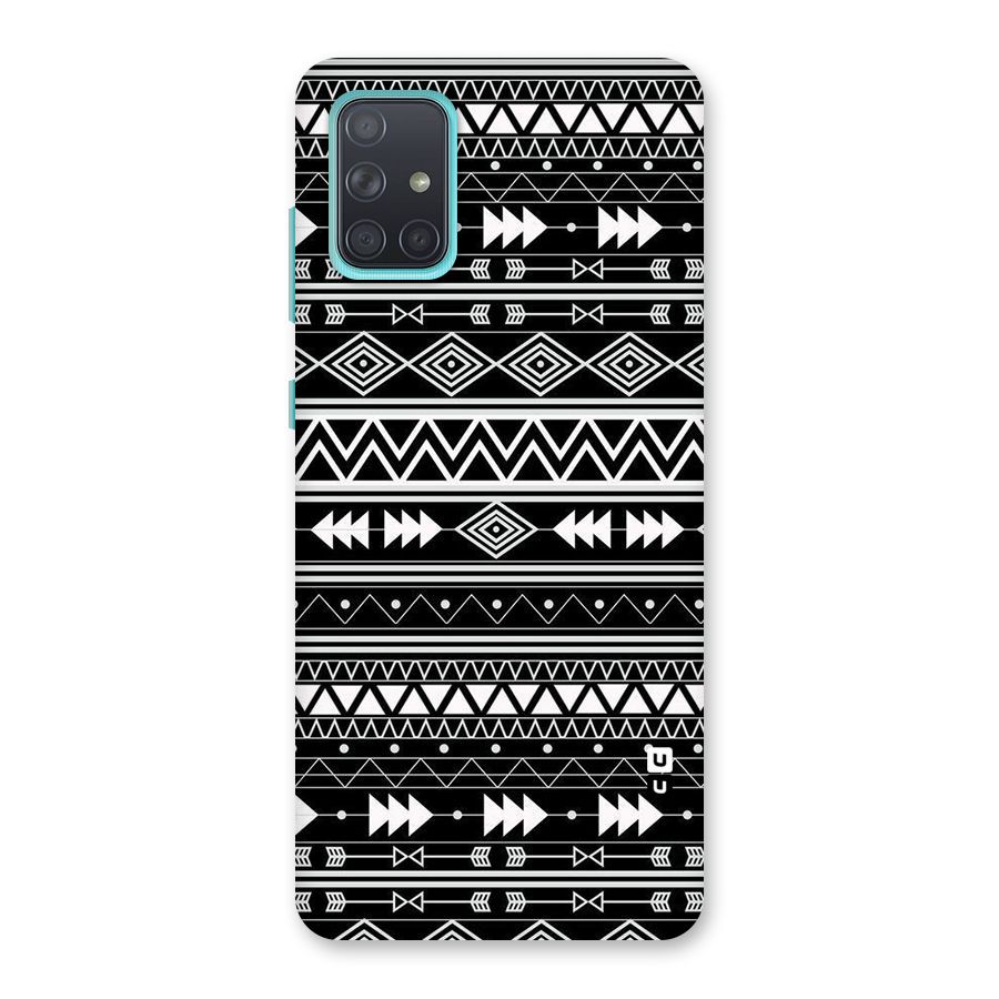 Black Aztec Creativity Back Case for Galaxy A71