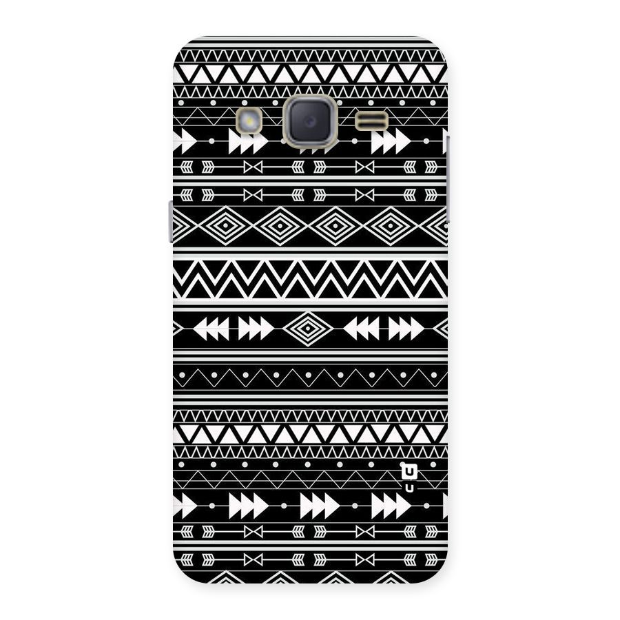 Black Aztec Creativity Back Case for Galaxy J2