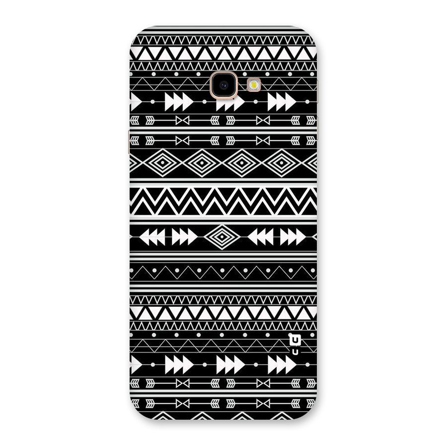 Black Aztec Creativity Back Case for Galaxy J4 Plus