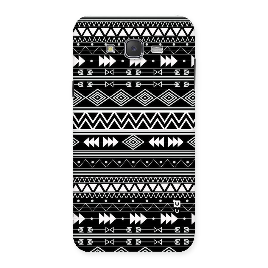 Black Aztec Creativity Back Case for Galaxy J7