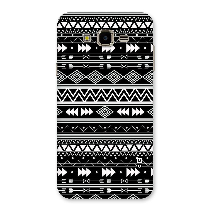 Black Aztec Creativity Back Case for Galaxy J7 Nxt