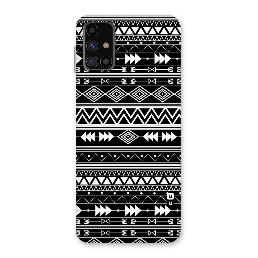 Black Aztec Creativity Back Case for Galaxy M31s