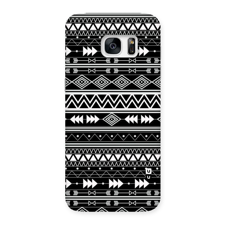 Black Aztec Creativity Back Case for Galaxy S7 Edge