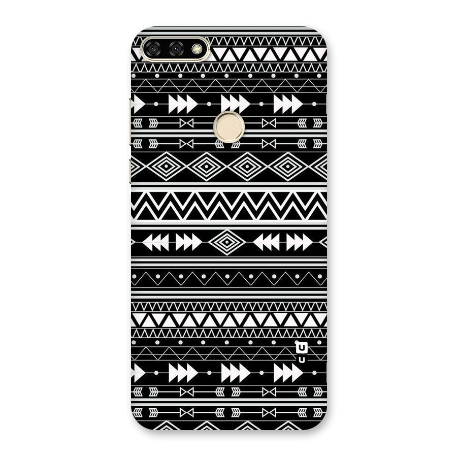 Black Aztec Creativity Back Case for Honor 7A