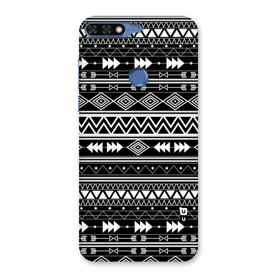 Black Aztec Creativity Back Case for Honor 7C