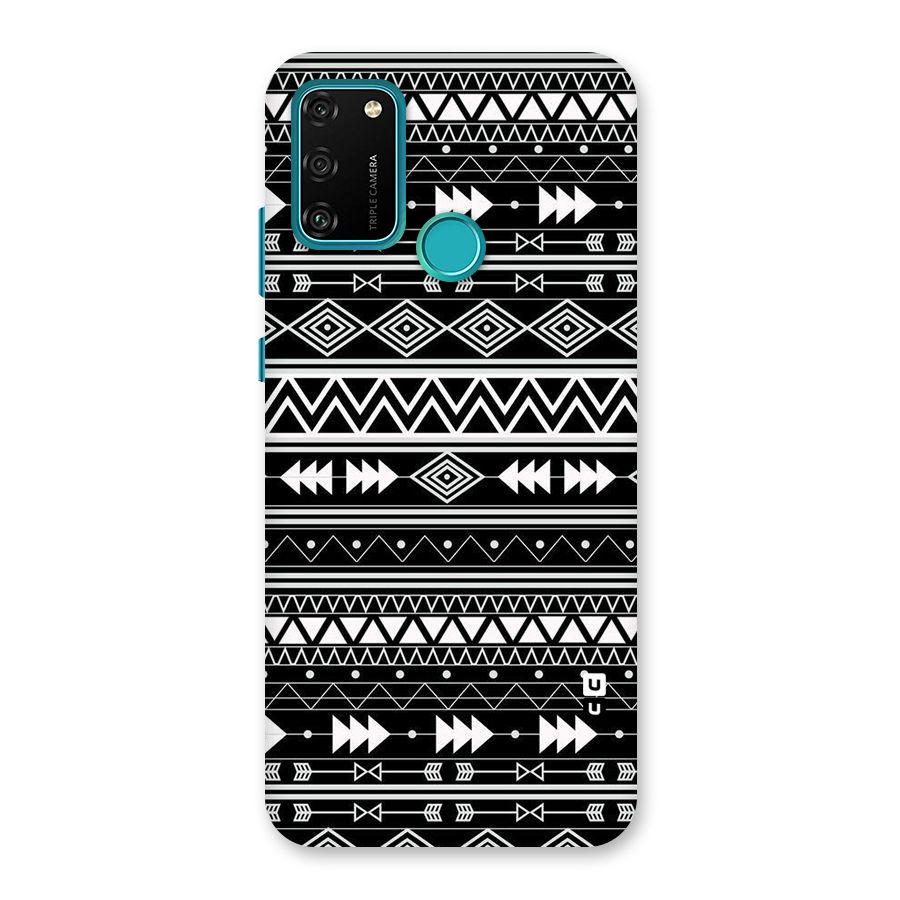 Black Aztec Creativity Back Case for Honor 9A