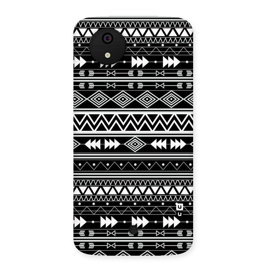 Black Aztec Creativity Back Case for Micromax Canvas A1