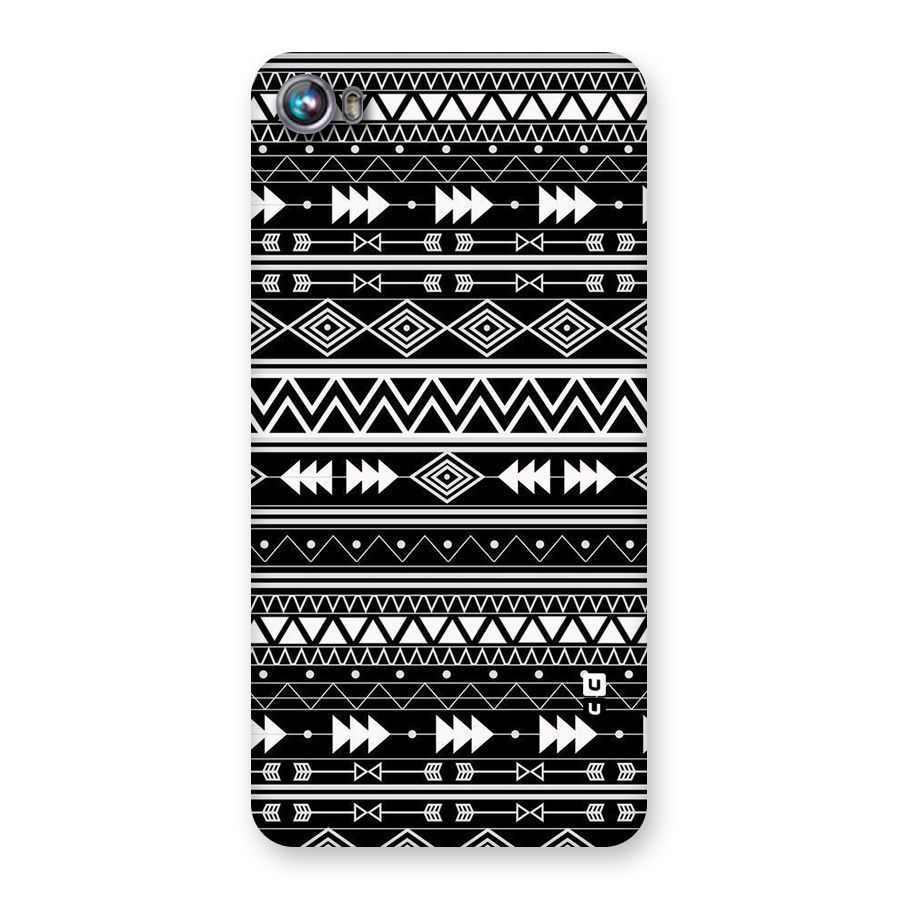 Black Aztec Creativity Back Case for Micromax Canvas Fire 4 A107