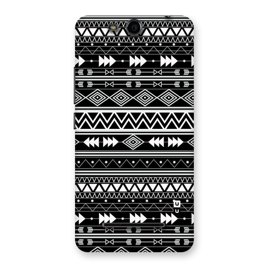 Black Aztec Creativity Back Case for Micromax Canvas Juice 3 Q392