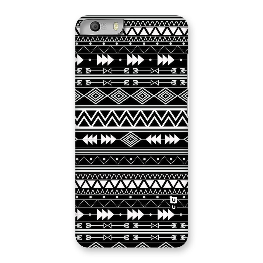 Black Aztec Creativity Back Case for Micromax Canvas Knight 2