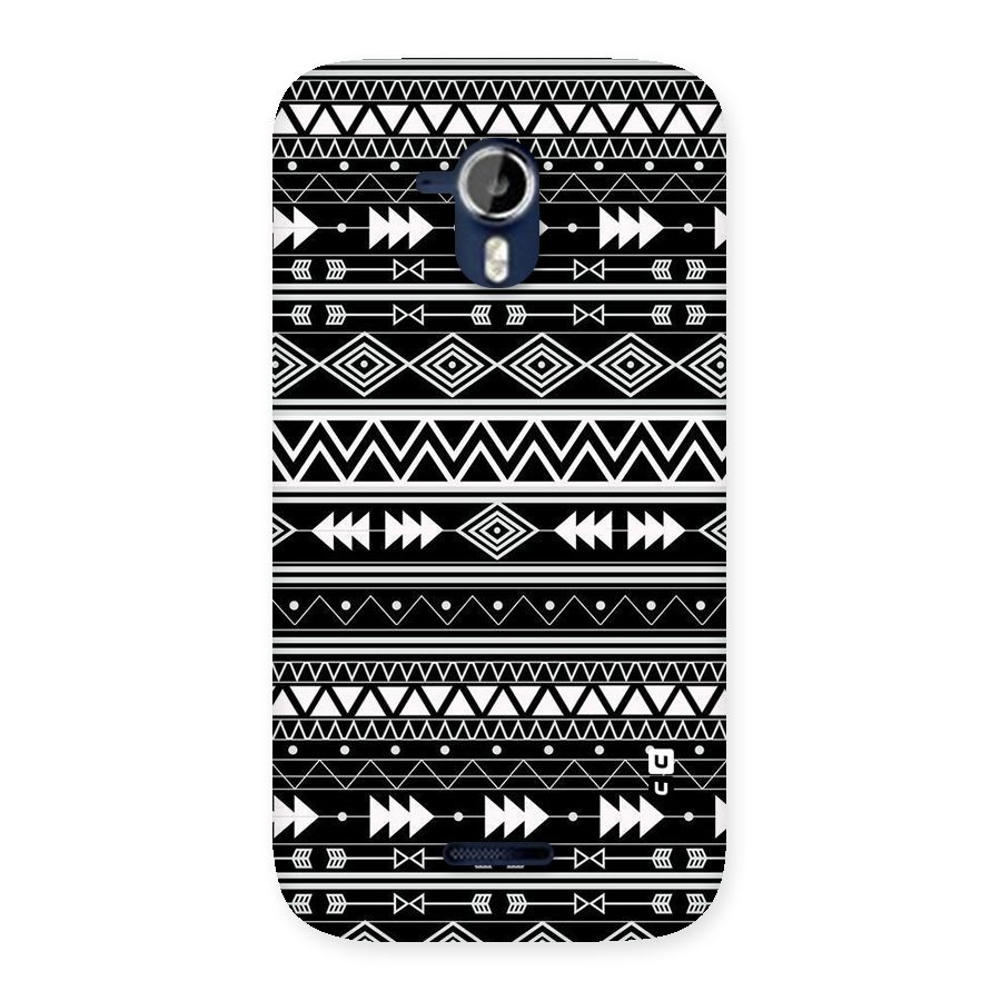Black Aztec Creativity Back Case for Micromax Canvas Magnus A117