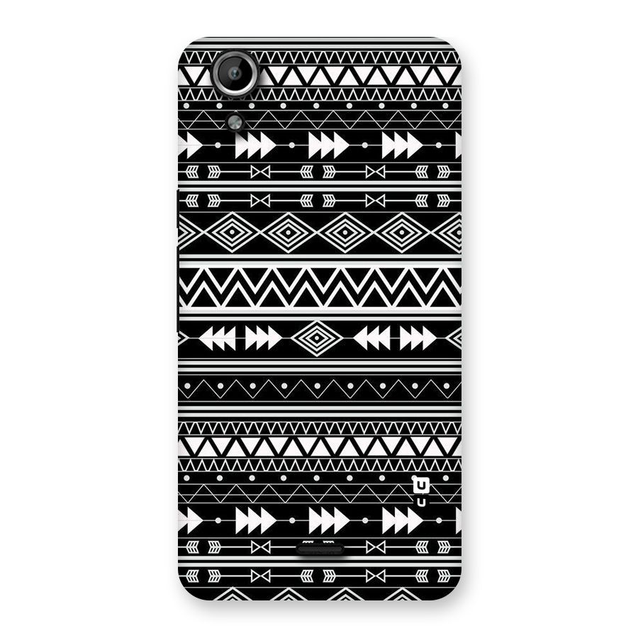 Black Aztec Creativity Back Case for Micromax Canvas Selfie Lens Q345