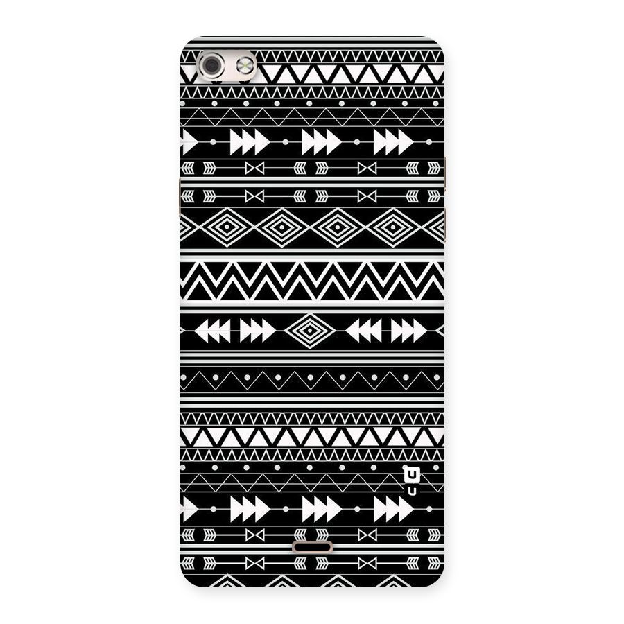 Black Aztec Creativity Back Case for Micromax Canvas Silver 5