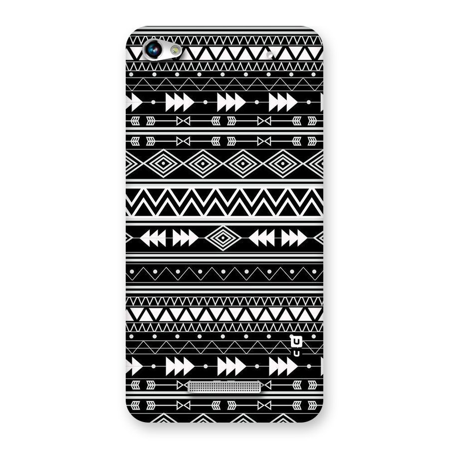 Black Aztec Creativity Back Case for Micromax Hue 2