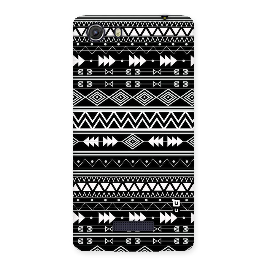 Black Aztec Creativity Back Case for Micromax Unite 3