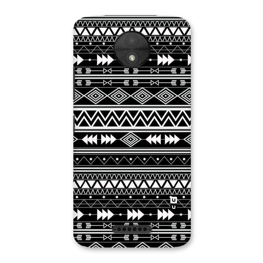 Black Aztec Creativity Back Case for Moto C