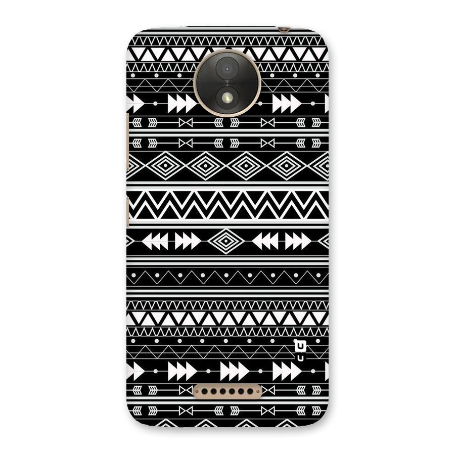 Black Aztec Creativity Back Case for Moto C Plus