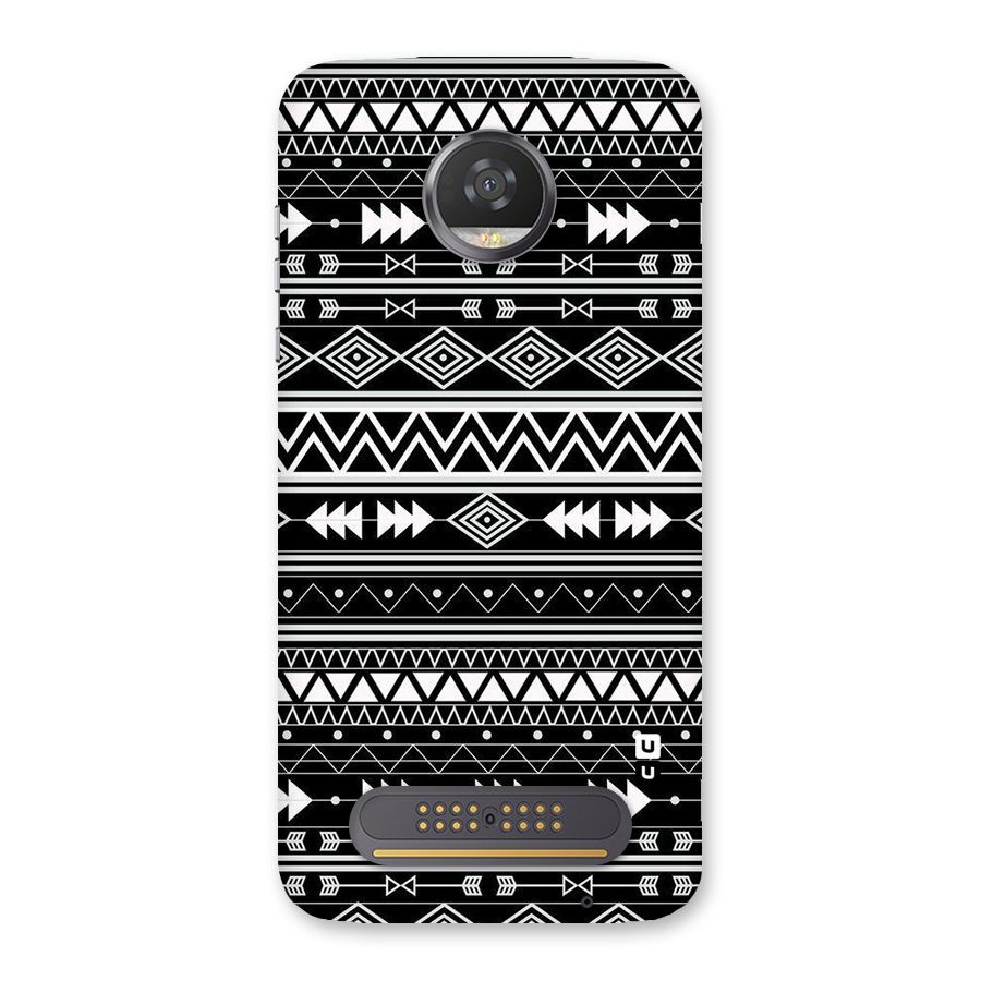 Black Aztec Creativity Back Case for Moto Z2 Play