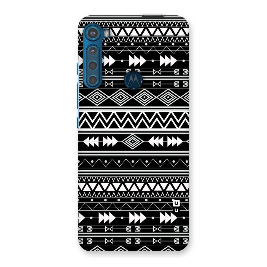 Black Aztec Creativity Back Case for Motorola One Fusion Plus