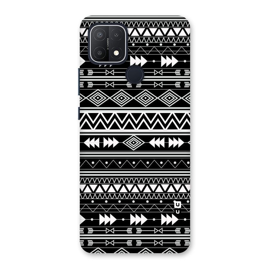 Black Aztec Creativity Back Case for Oppo A15s