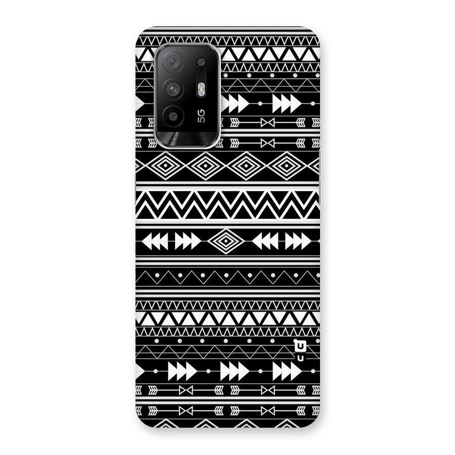 Black Aztec Creativity Back Case for Oppo F19 Pro Plus 5G