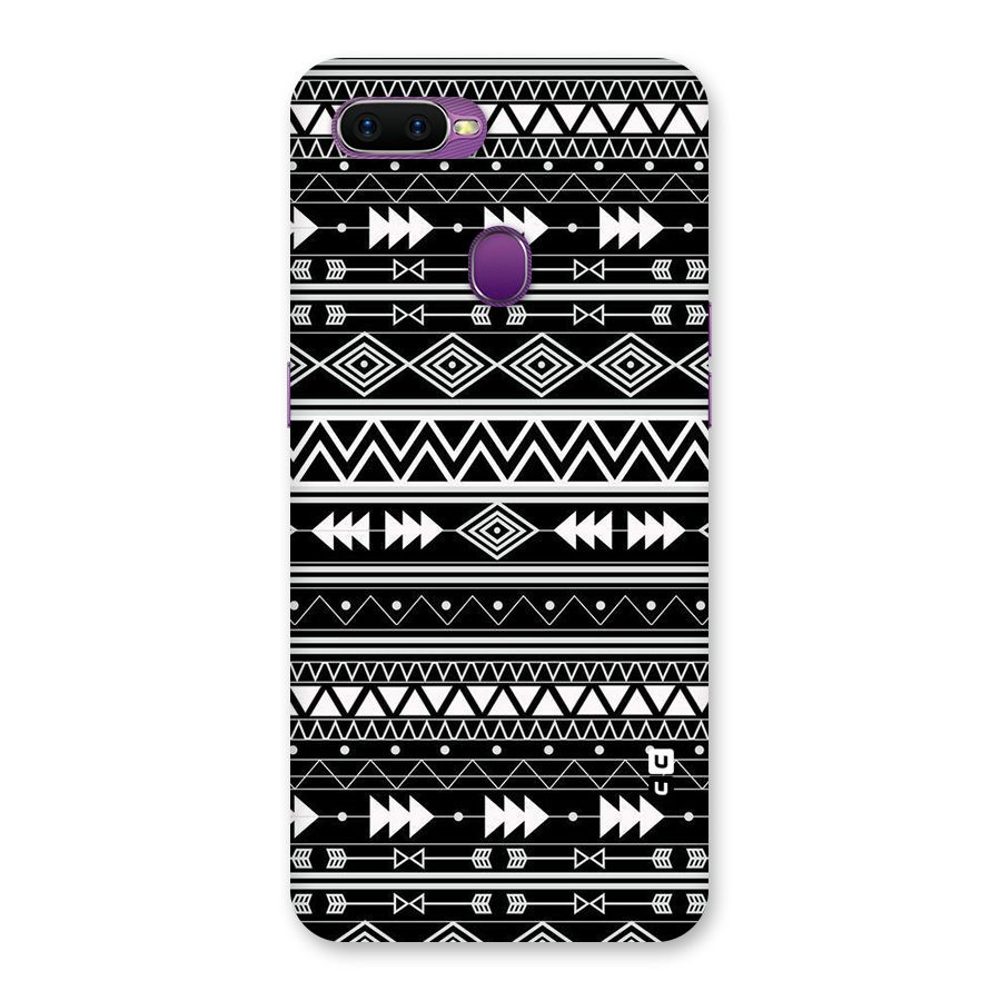Black Aztec Creativity Back Case for Oppo F9