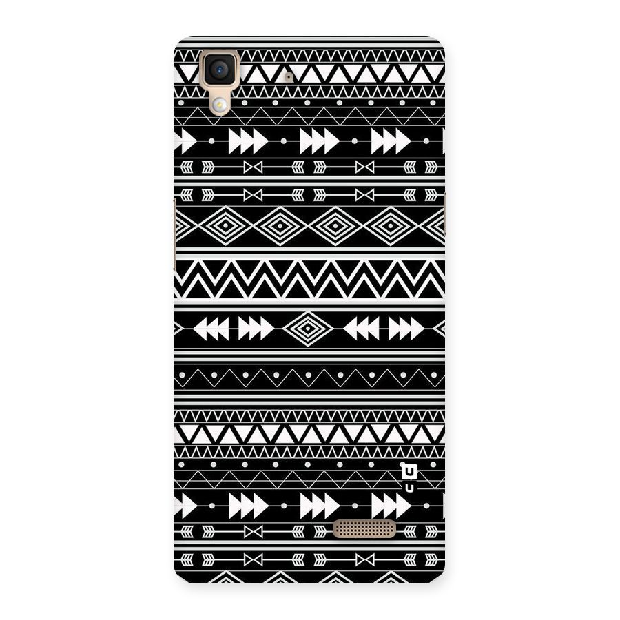 Black Aztec Creativity Back Case for Oppo R7