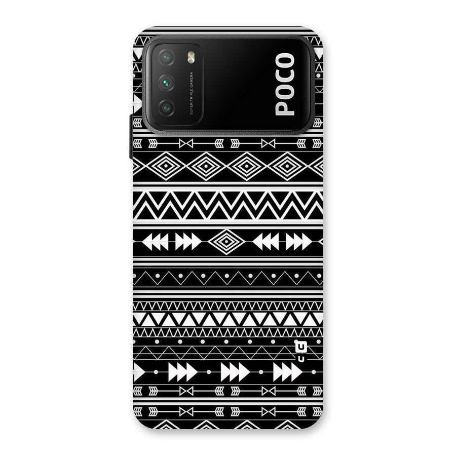 Black Aztec Creativity Back Case for Poco M3