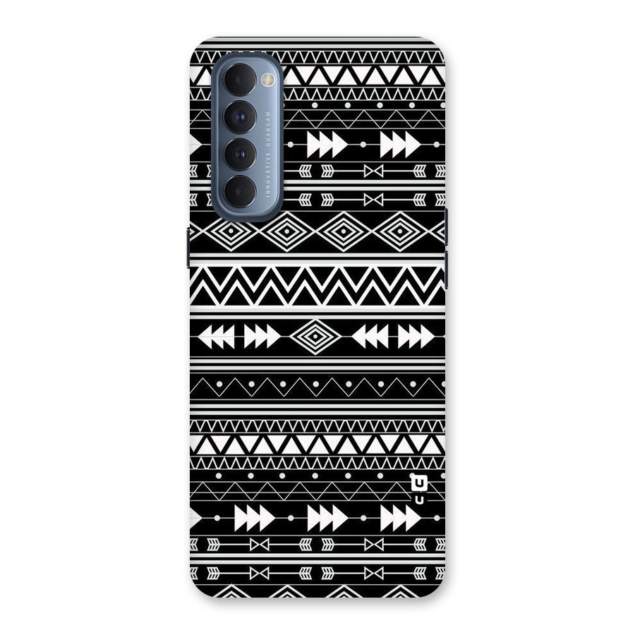 Black Aztec Creativity Back Case for Reno4 Pro