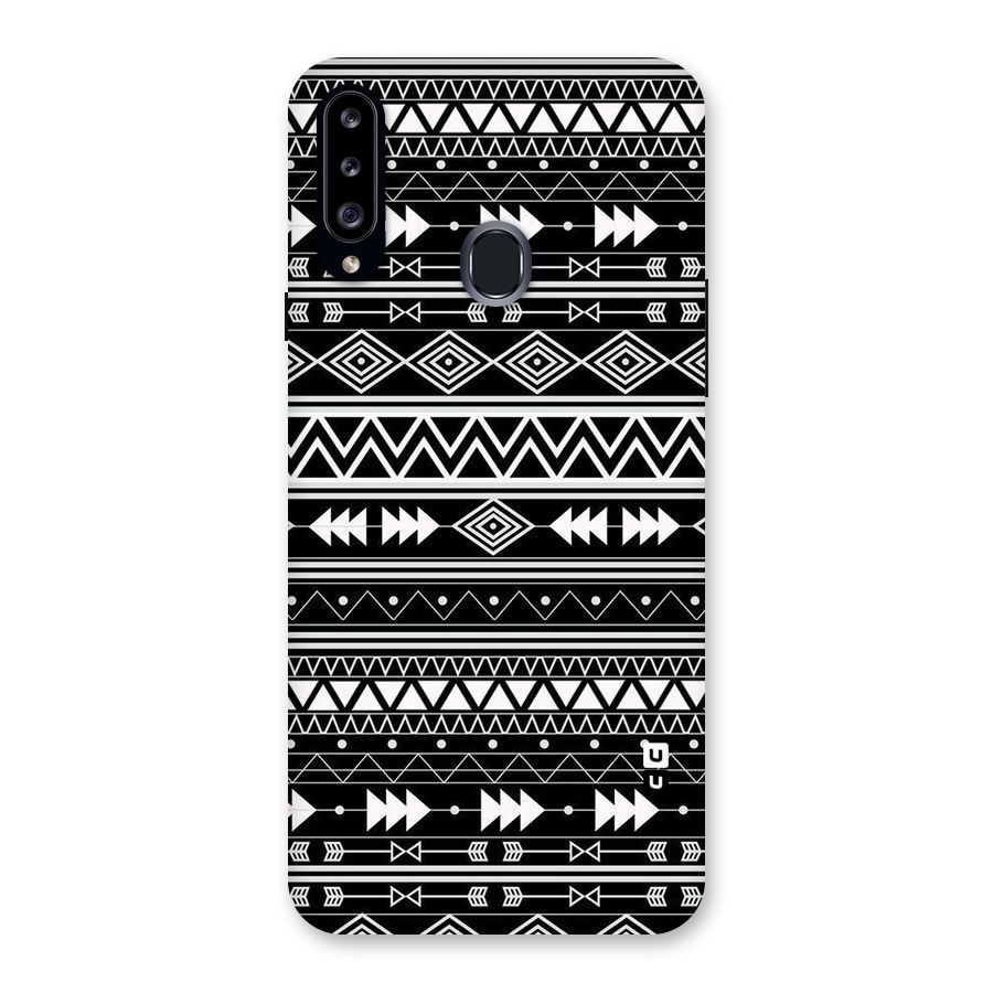 Black Aztec Creativity Back Case for Samsung Galaxy A20s