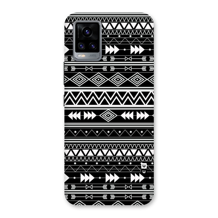 Black Aztec Creativity Back Case for Vivo V20