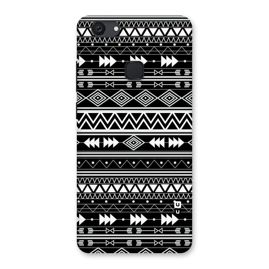 Black Aztec Creativity Back Case for Vivo V7 Plus