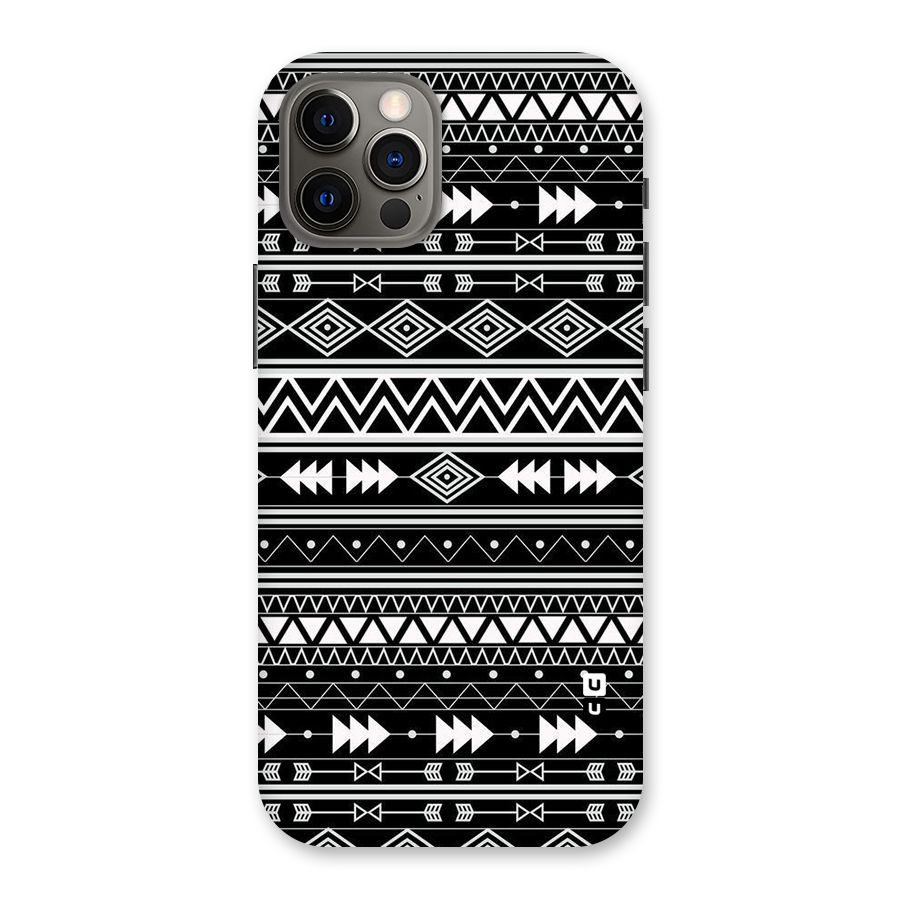 Black Aztec Creativity Back Case for iPhone 12 Pro