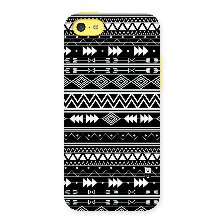 Black Aztec Creativity Back Case for iPhone 5C