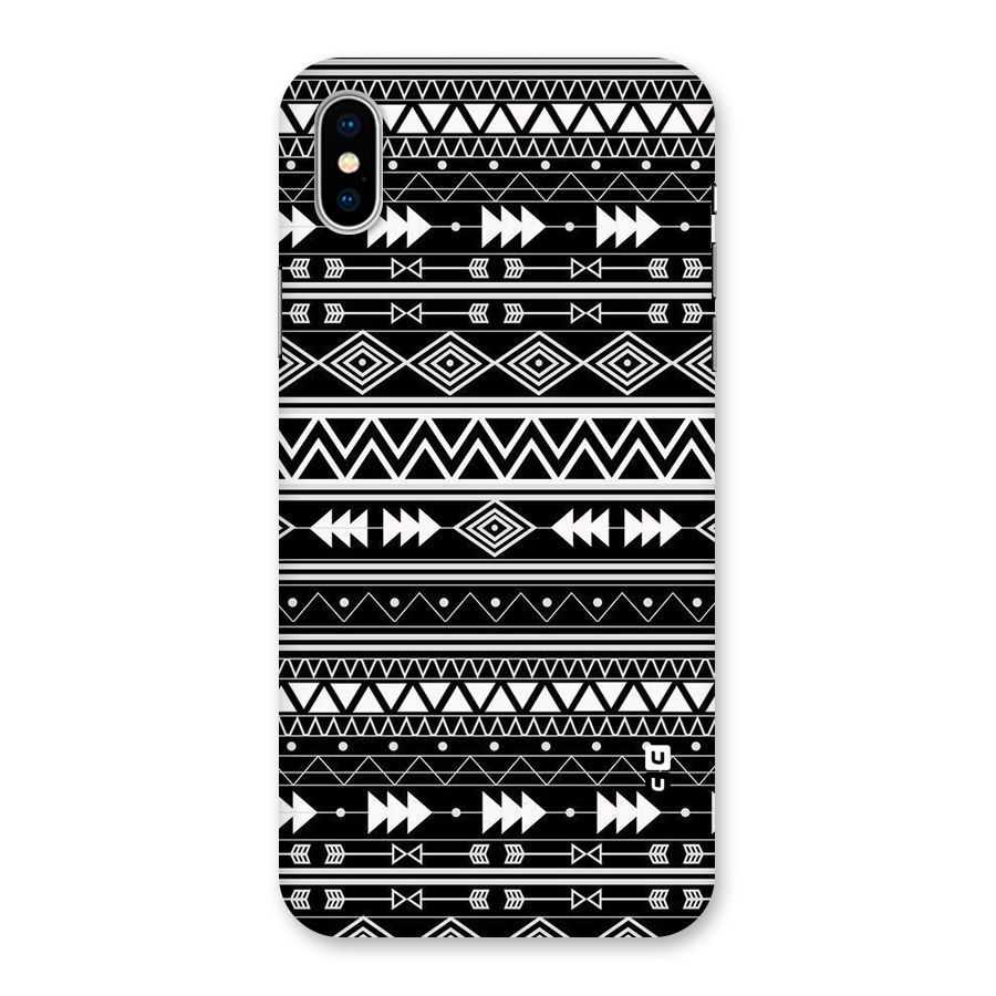 Black Aztec Creativity Back Case for iPhone XS