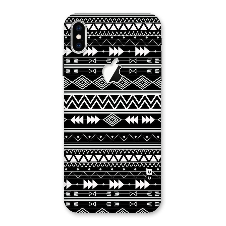Black Aztec Creativity Back Case for iPhone XS Max Apple Cut
