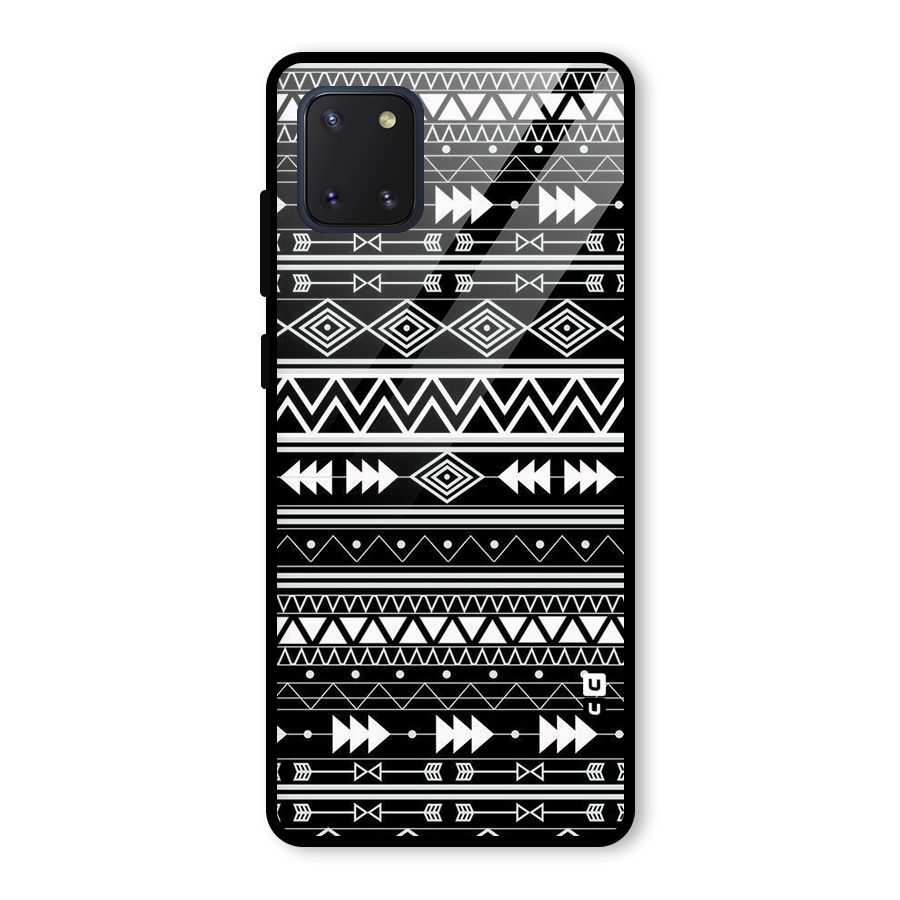 Black Aztec Creativity Glass Back Case for Galaxy Note 10 Lite