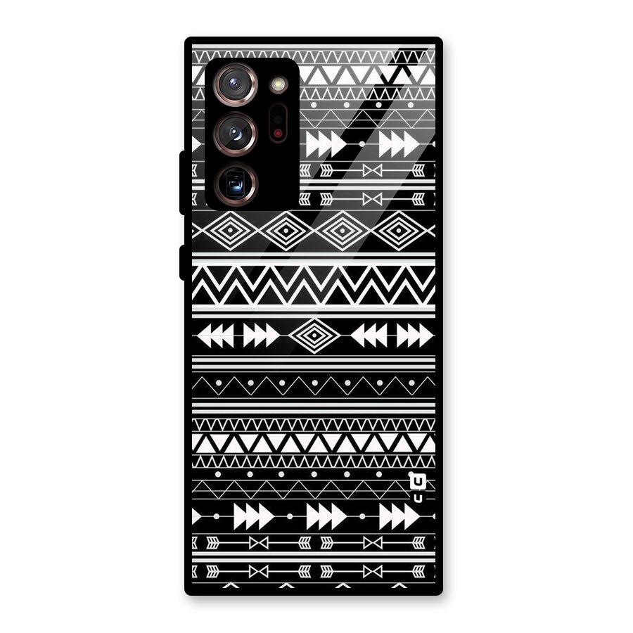 Black Aztec Creativity Glass Back Case for Galaxy Note 20 Ultra