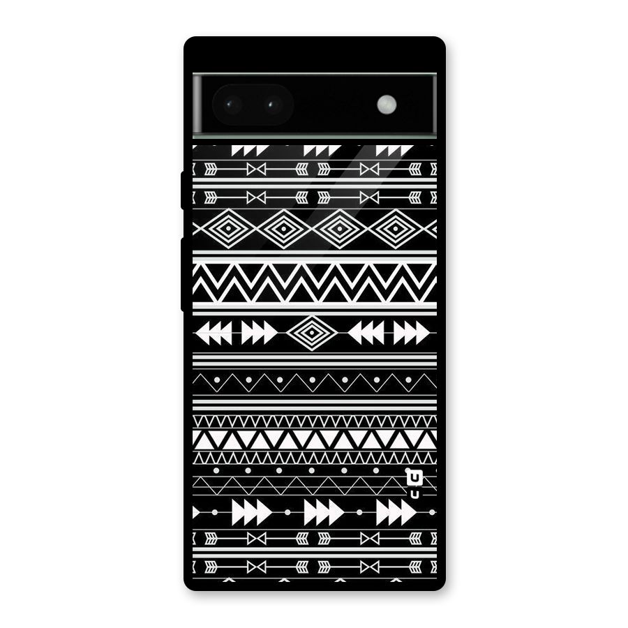 Black Aztec Creativity Glass Back Case for Google Pixel 6a