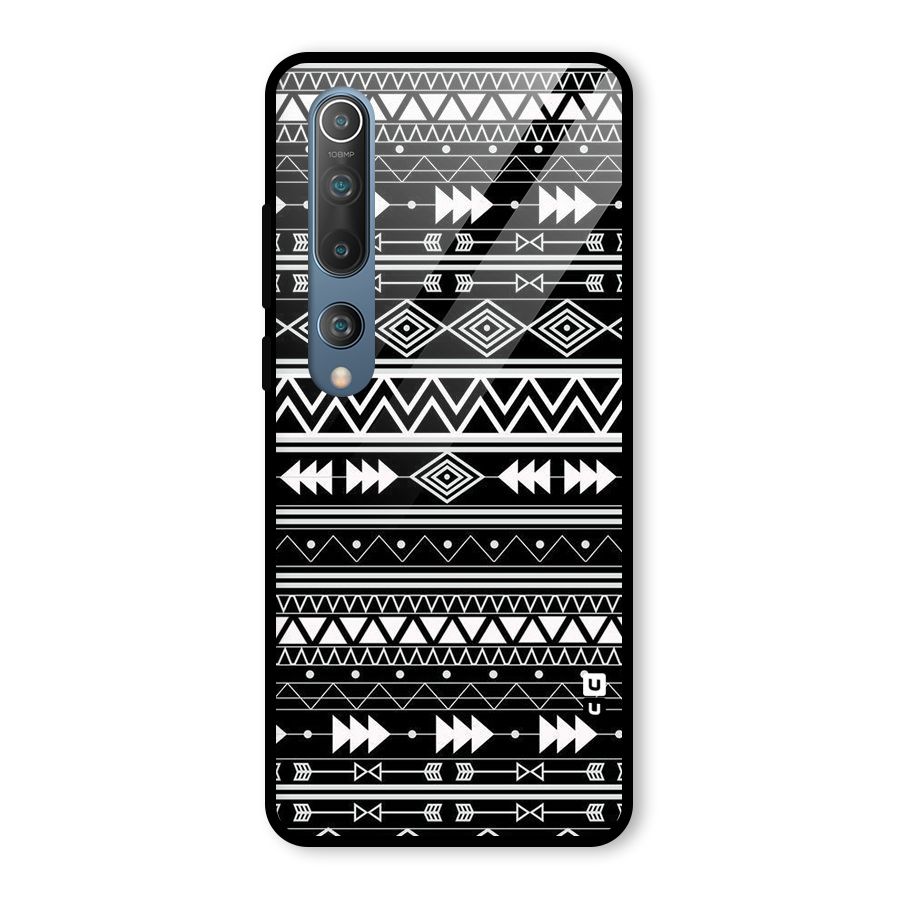 Black Aztec Creativity Glass Back Case for Mi 10