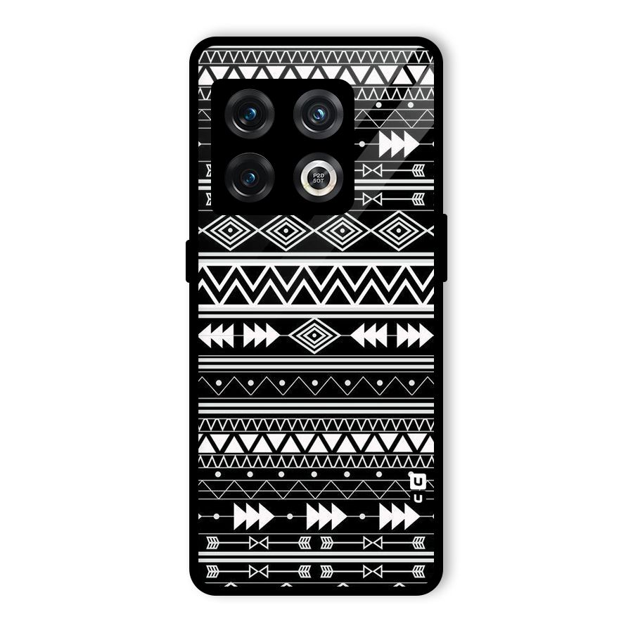 Black Aztec Creativity Glass Back Case for OnePlus 10 Pro 5G