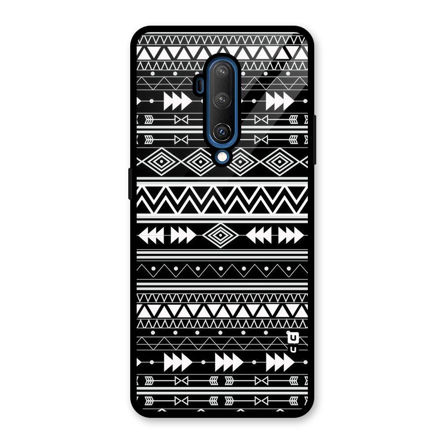 Black Aztec Creativity Glass Back Case for OnePlus 7T Pro