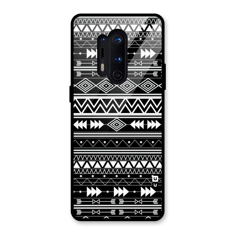 Black Aztec Creativity Glass Back Case for OnePlus 8 Pro