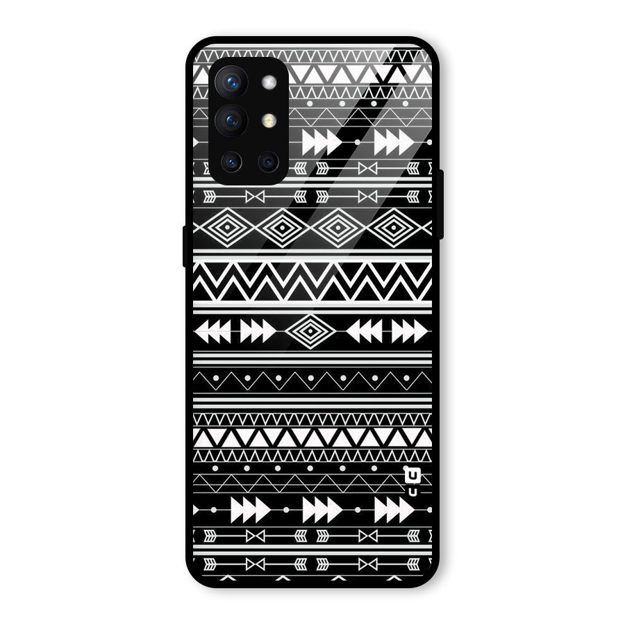 Black Aztec Creativity Glass Back Case for OnePlus 9R