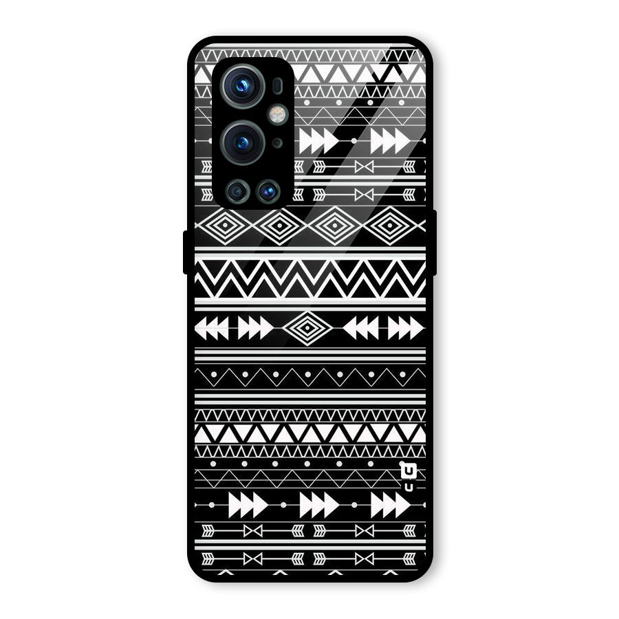 Black Aztec Creativity Glass Back Case for OnePlus 9 Pro
