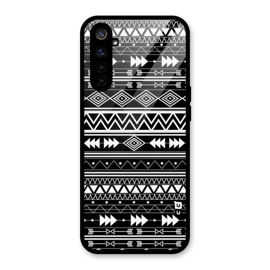Black Aztec Creativity Glass Back Case for Realme 6i