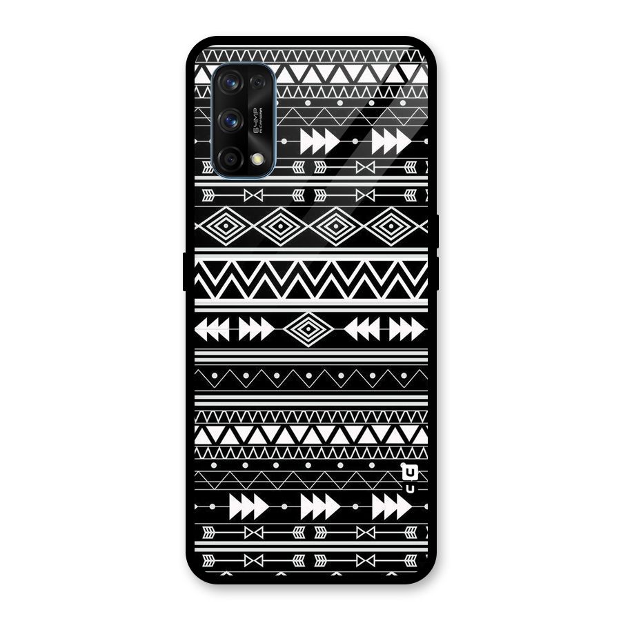 Black Aztec Creativity Glass Back Case for Realme 7 Pro