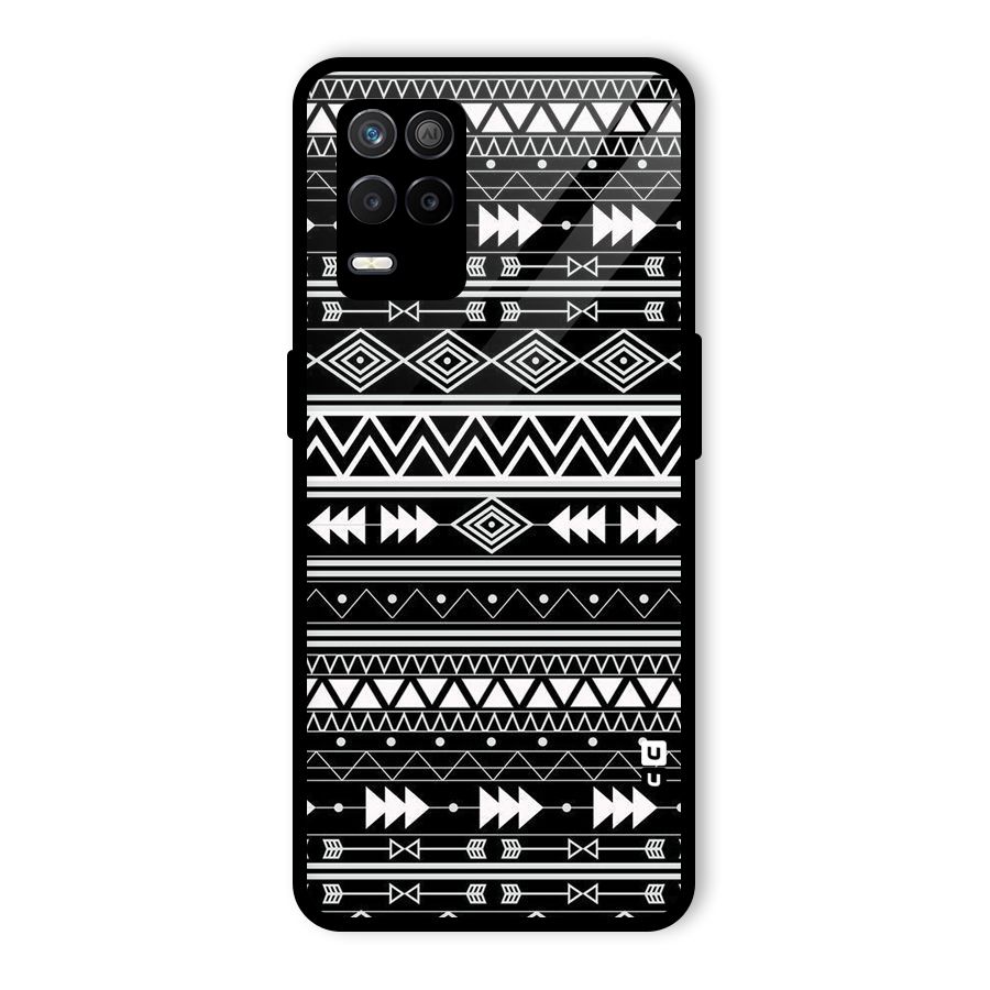 Black Aztec Creativity Glass Back Case for Realme 9 5G